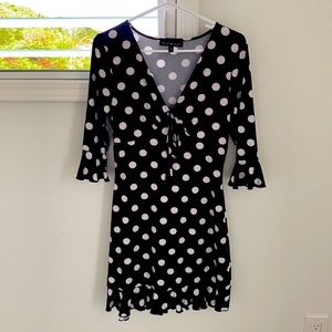 Large that fits like a medium polka dot dress